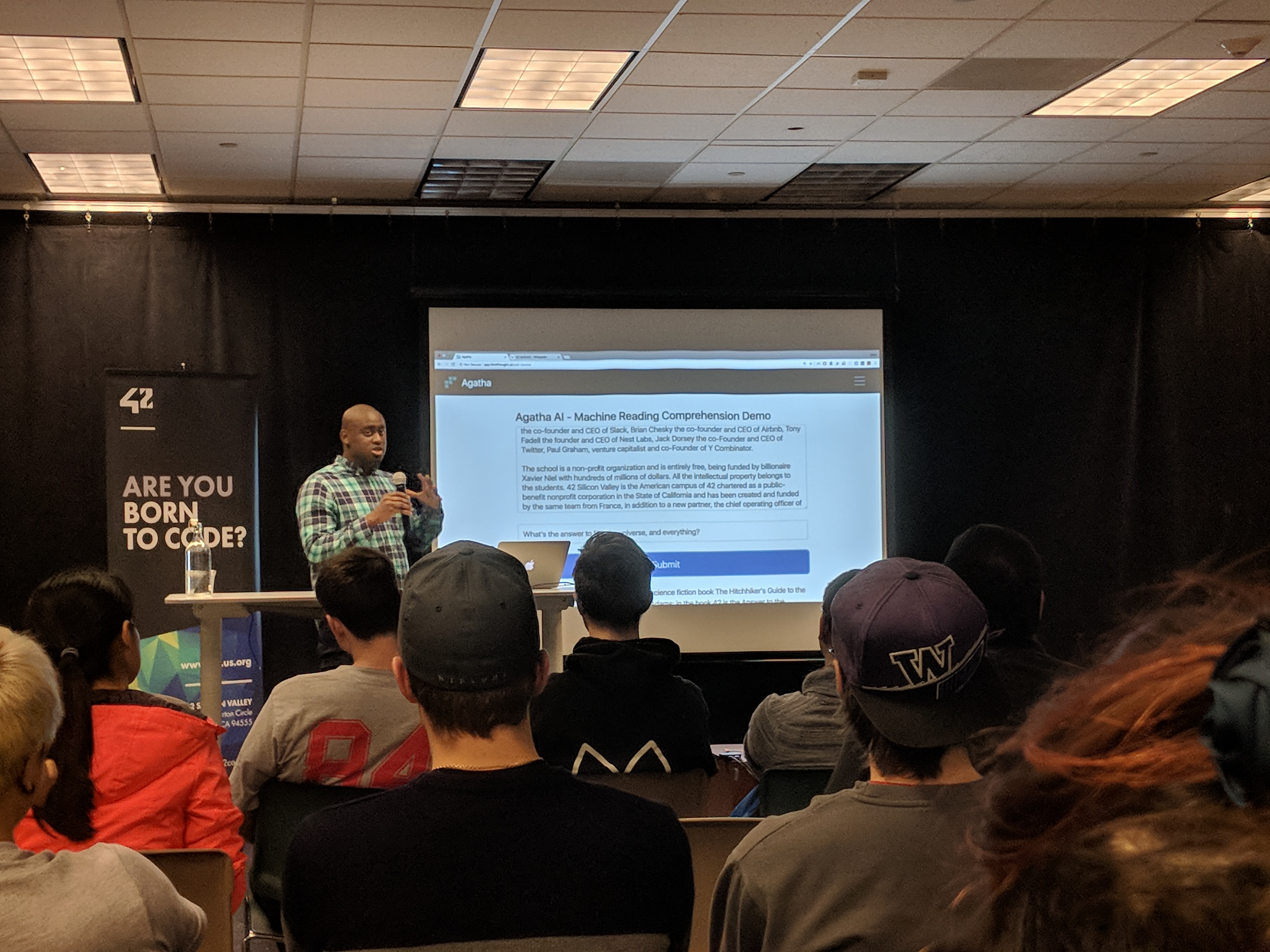 Presentation by Deon Nicholas Founder of Forethought.ai, presenting Agatha