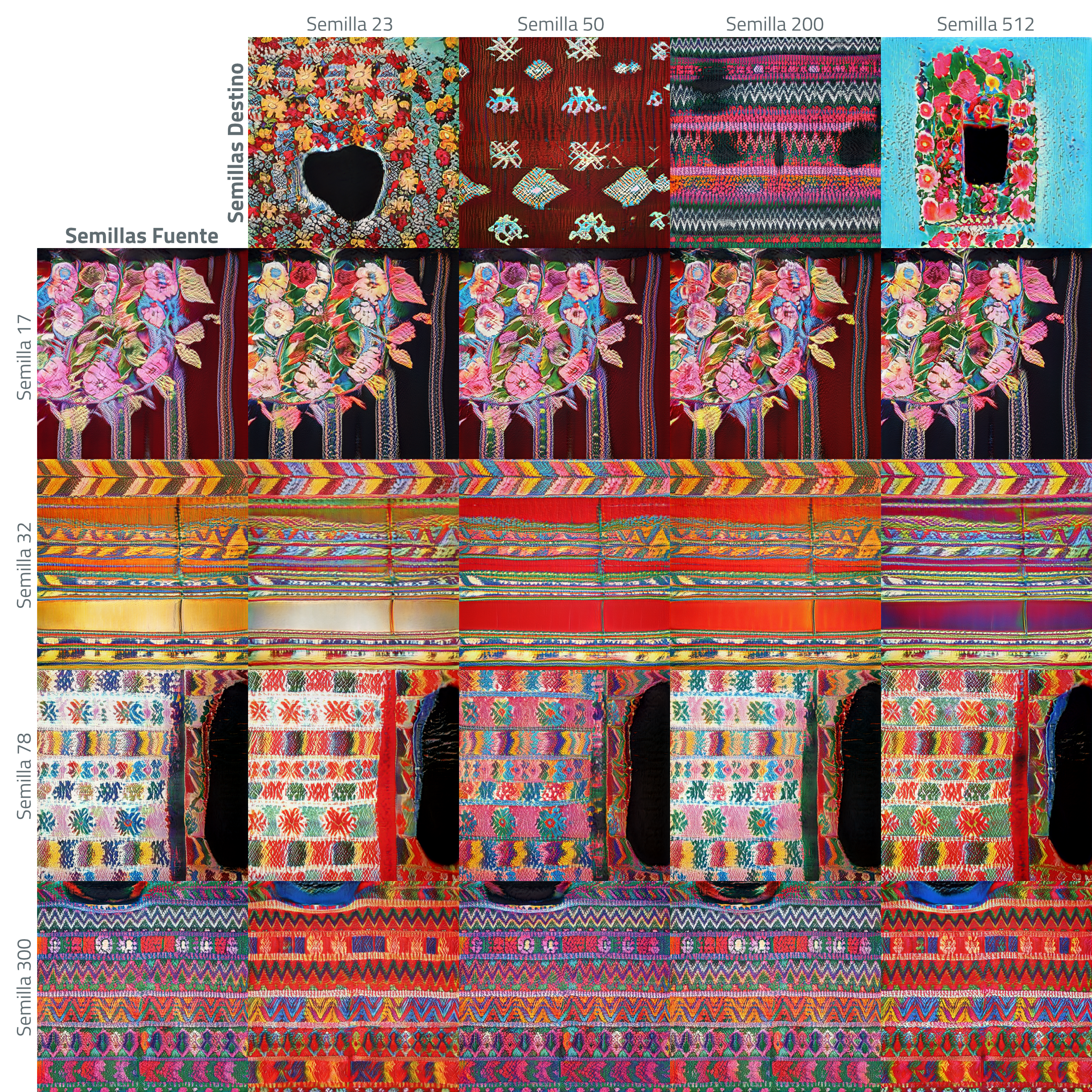 Grid con todas las semillas